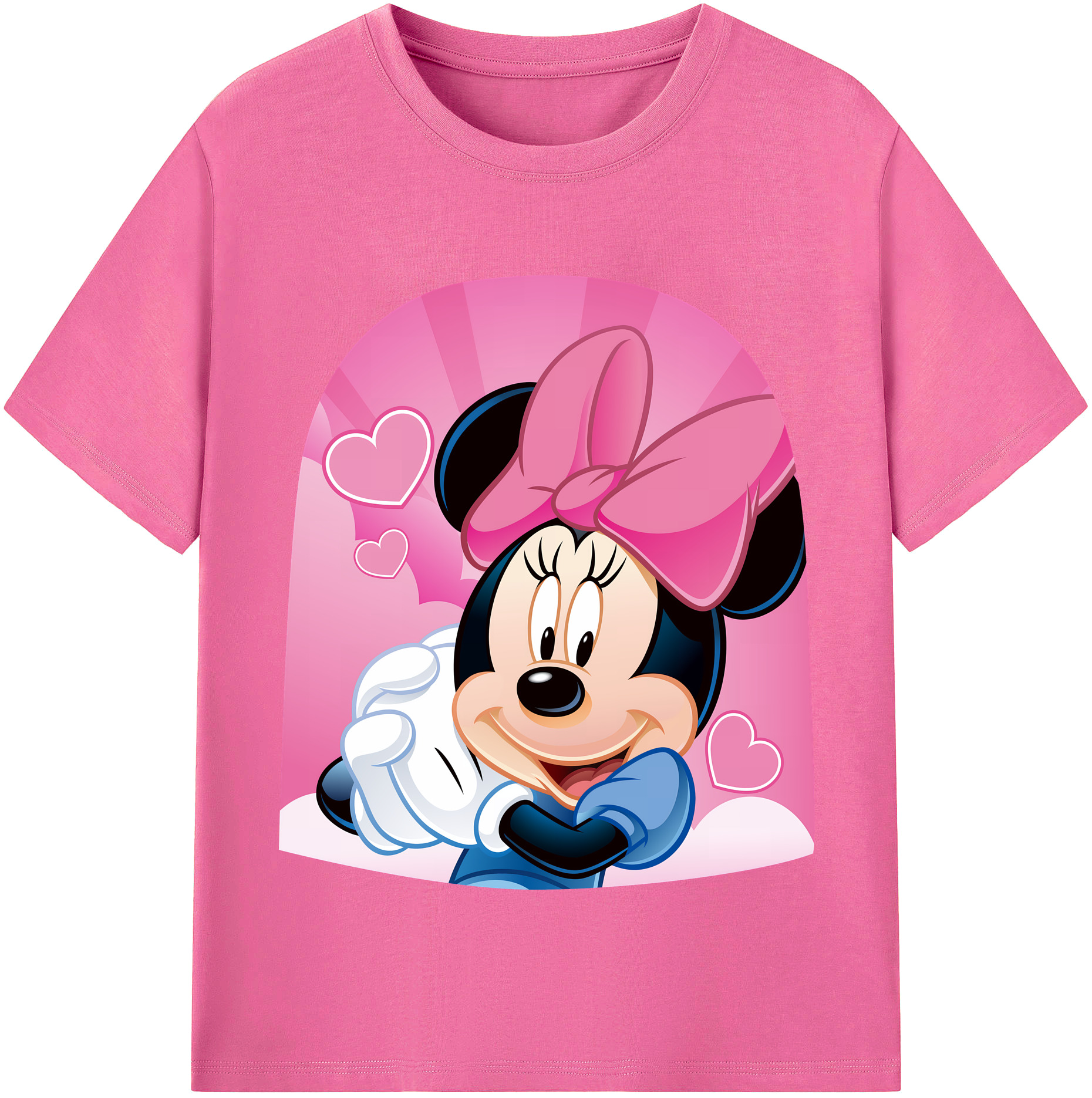 （画像用） ミッキーマウス Mickey Mouse レディースカジュアルプリントTシャツ（綿100％）